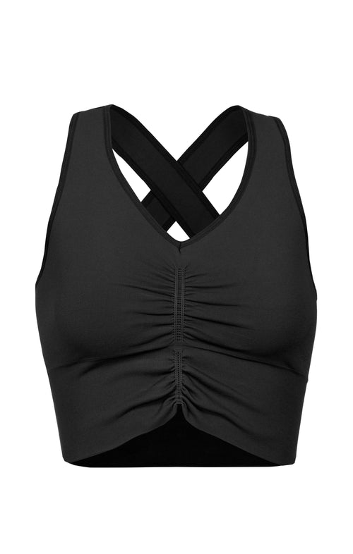 | color:black |yoga bra black medium support