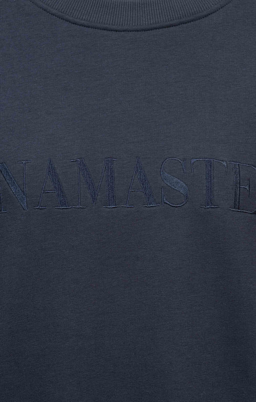 | color:blue |yoga sweater namaste blue