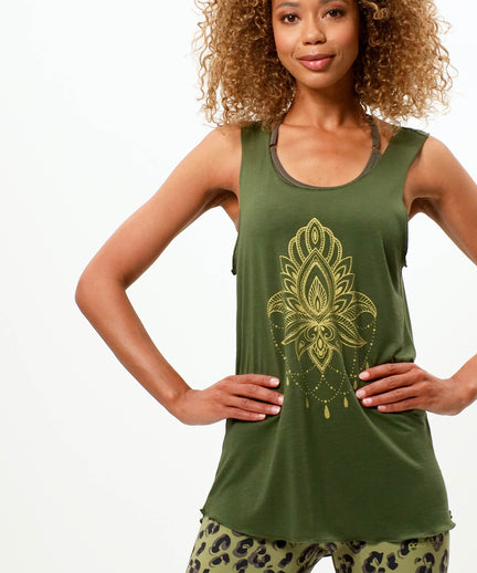 | color:green |yoga tank lotus tencel |yoga clothes