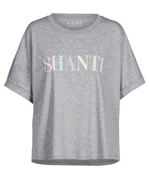 | color:grey melange |yoga boxy t-shirt shanti grey melange
