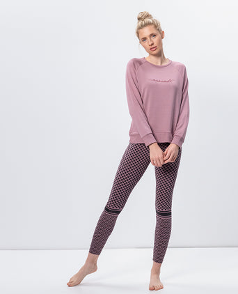 | color:pink |yoga leggings cotton keffiah pink 
