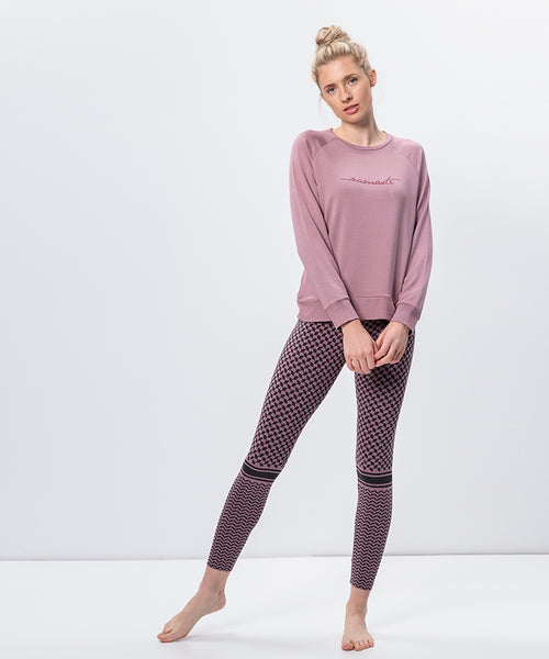 | color:pink |yoga leggings cotton keffiah pink 