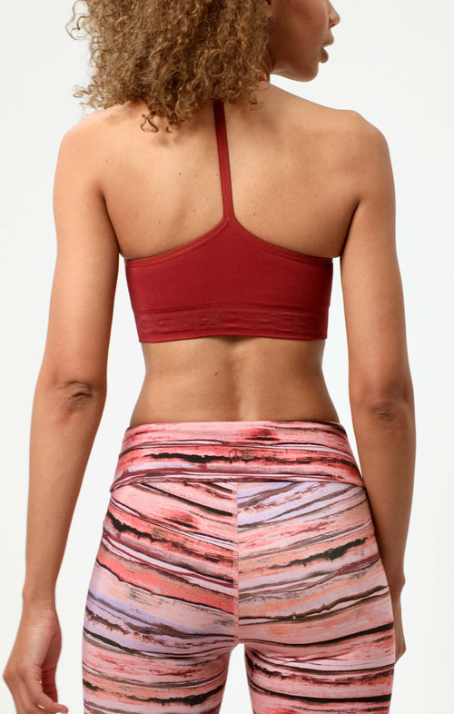 | color:red |yoga sport bra medium support red