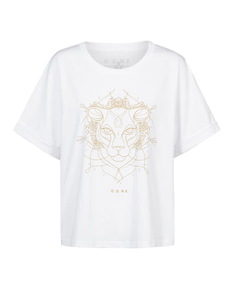 | color:white |yoga t-shirt ranja weis yoga |t-shirt leopard