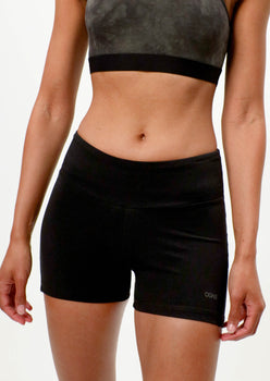 | color:black |hot yoga shorts black cotton