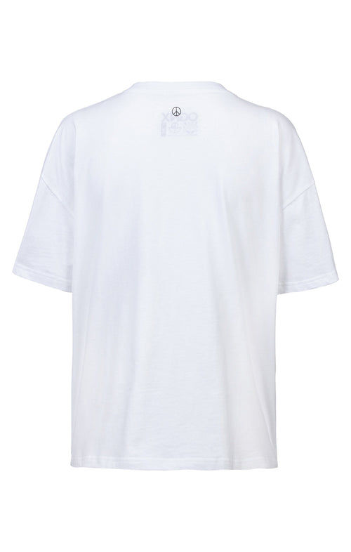 | color:white |yoga T-shirt white one line picture